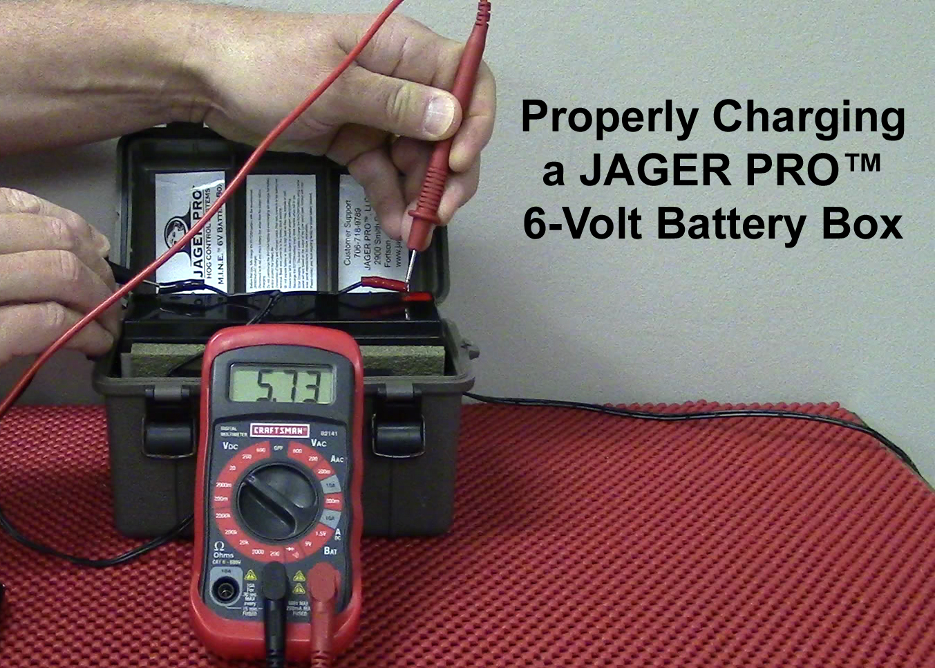 Properly Charging a JAGER PRO<sup>®</sup> 6-Volt Battery Box